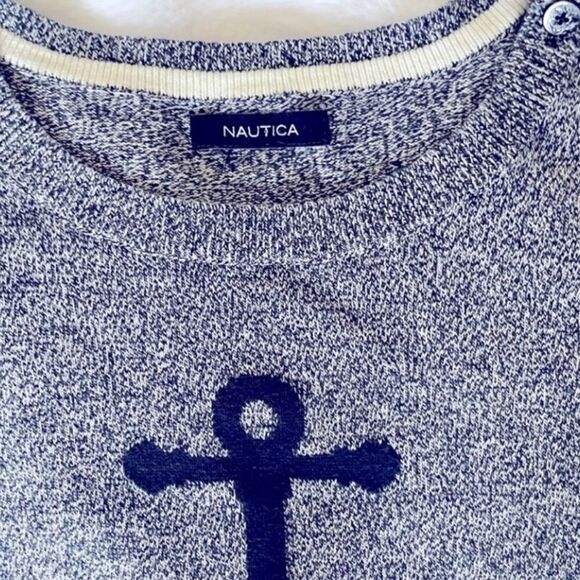 NWT! Nautica Ladies' Lightweight Novelty Long Sleeve Anchor Sweater - Size Small - Picture 4 of 5
